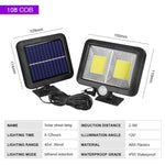 Set 2 sau 6 Lampi Solare LED SL-F108 COB cu senzor de miscare + telecomanda