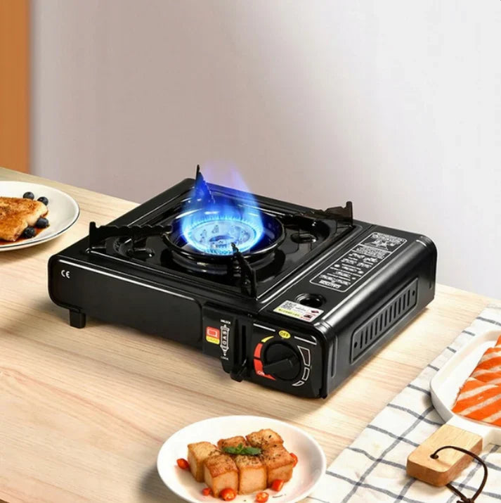 Pachet promotional pentru camping - Dus portabil de camping, Lanterna tip felinar solar, Aragaz portabil camping