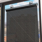 Set 2 x Jaluzea cu ventuze, retractabila, semi-opac