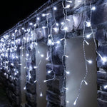 Instalatie cu incarcare solara 12 metri franjuri ,300 led diverse culori