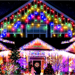 1+1 CADOU Instalatie franjuri 12m, 300 LED-uri, de exterior, interconectabile