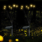 Set 2 x Lampa solara LED Alb Cald, 6 bulbi, decoratiune gradina