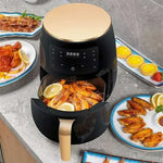 Friteuza fara Ulei cu aer cald, Functie de Coacere, 6L, LCD + CADOU 100 Buc. hartii de copt