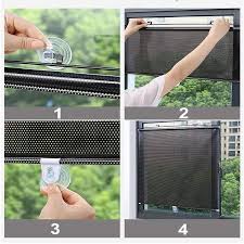 Jaluzea cu ventuze, retractabila, semi-opac