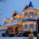 Instalație de Crăciun, franjuri cu led tip țurțuri, exterior, 20 metri, 500 LED-uri, interconectabila