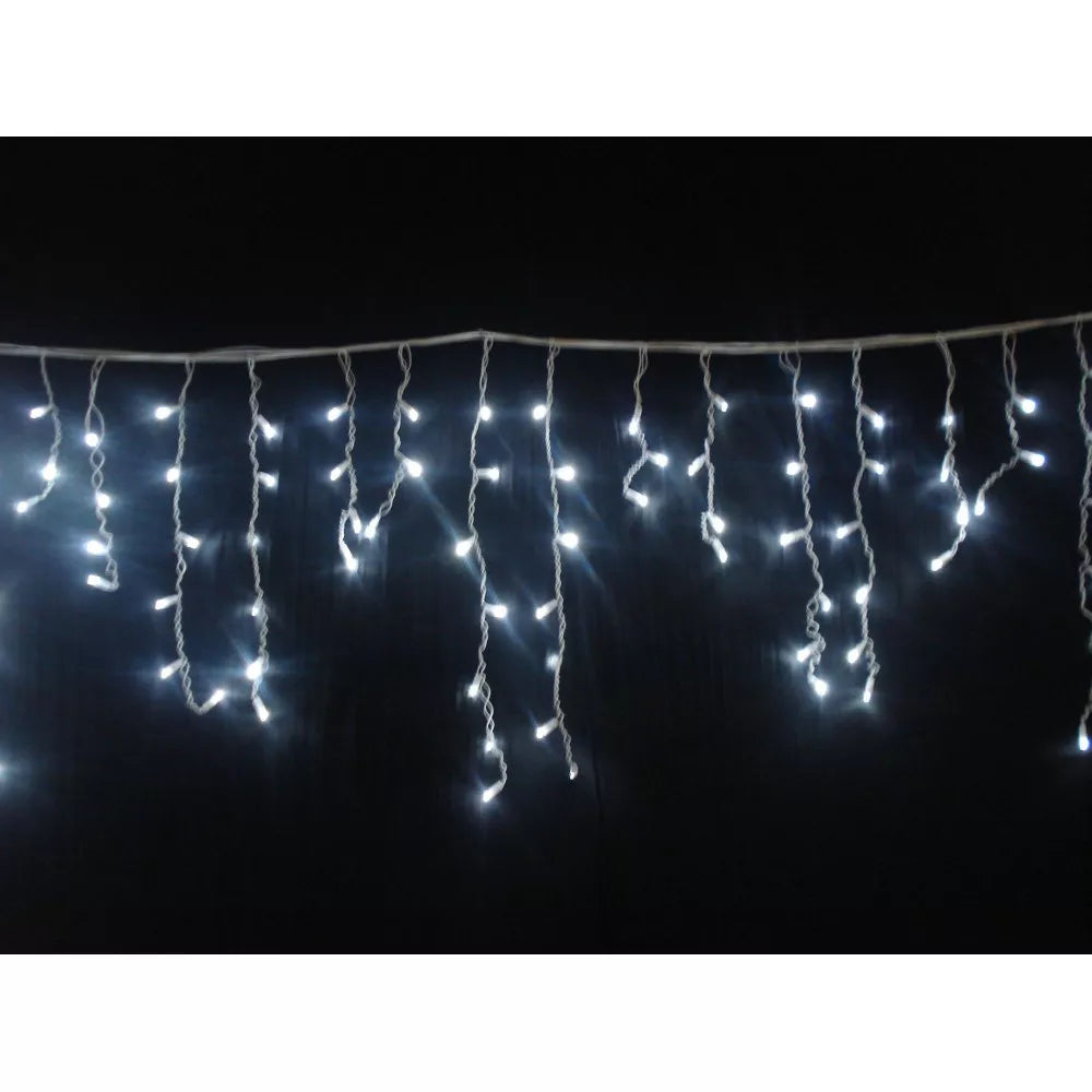 Instalatie cu incarcare solara 12 metri franjuri ,300 led diverse culori