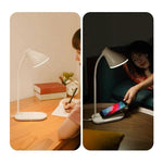 Lampa birou LED cu incarcare wireless, alb, 18x10x41cm