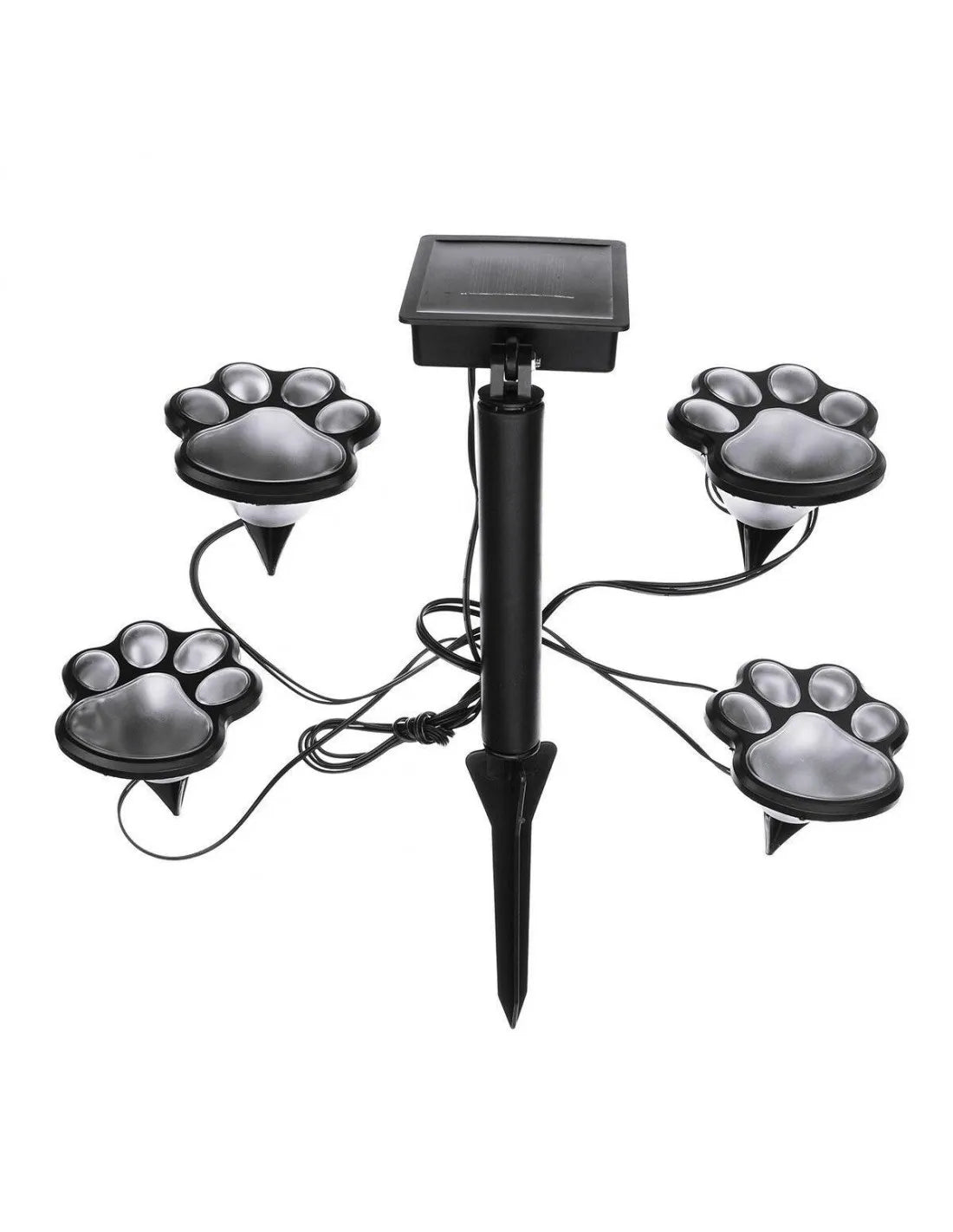 Set 4 Lampi Solare Paw Print Light