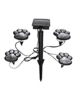 Set 4 Lampi Solare Paw Print Light