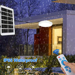 Plafoniera solara 100W Jortan, 108 LED, cu senzor de amurg incorporat si telecomanda + Lampa solara cu 100 LED CADOU