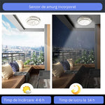 Plafoniera solara 60W Jortan, 74 LED, cu senzor de amurg incorporat si telecomanda + Lampa solara cu 100 LED CADOU