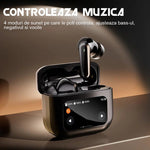 Casti wireless, ZeeTech cu reducere activa a zgomotului, ecran tactil, Negru
