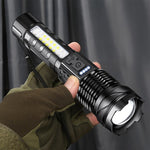 Lanterna calatorii, PVC, Incarcare USB, KH-W519, 800 lumeni, Argintiu