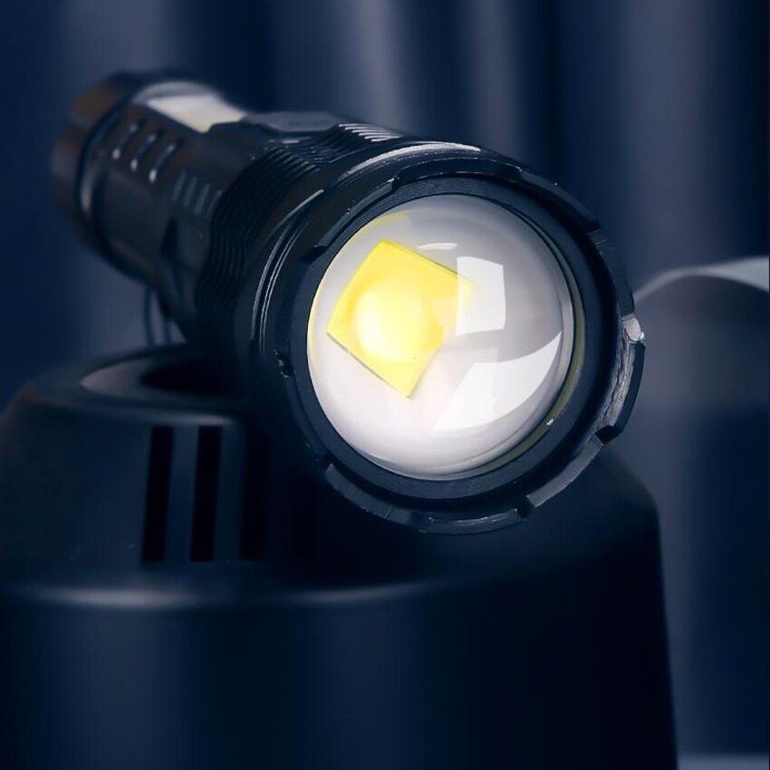 Lanterna calatorii, PVC, Incarcare USB, KH-W519, 800 lumeni, Argintiu