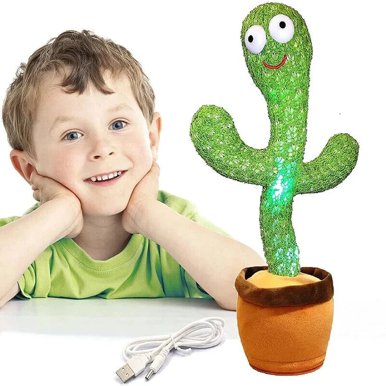 Jucarie audio educativa, limba engleza, 224 de cuvinte + Jucarie Interactiva de Plus Cactus Dansator cu USB CADOU