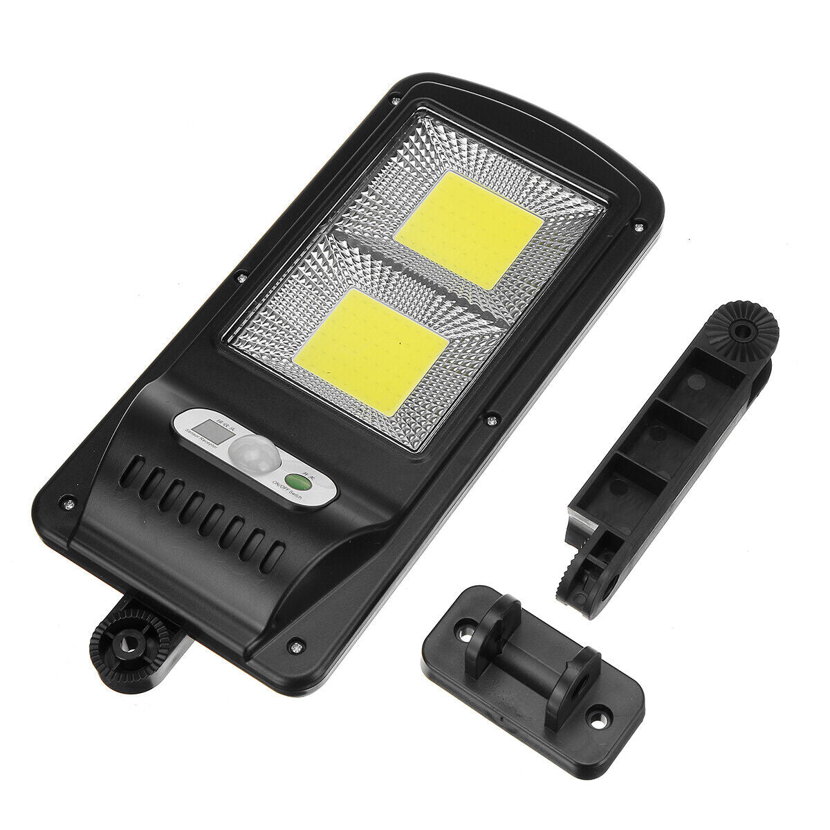 Set 4 Lampi cu incarcare solara, 108 LED-uri COB, senzor de miscare si telecomanda