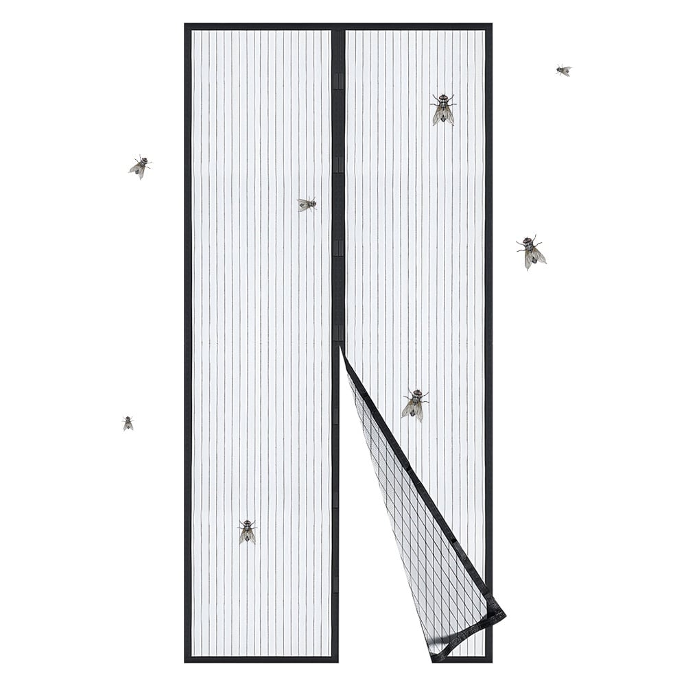 1+1 CADOU Plasa pentru Usa cu Inchidere Magnetica, Anti-Insecte, 210x100 cm