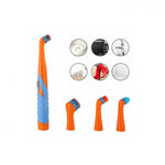 Set Perie Electrica CleanBoost, Universala, 4 Perii Interschimbabile, Cu Diametrul Diferit, Portocaliu/Albastru