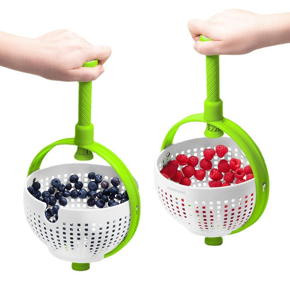 Strecuratoare multifunctionala rotativa, cu maner, verde