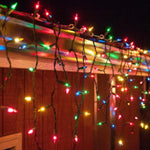 Instalatie LED tip franjuri 8m, de exterior, alba, albastra sau multicolora