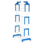 Uscator de rufe vertical mobil si pliabil cu suport umerase + Set 24 carlige CADOU
